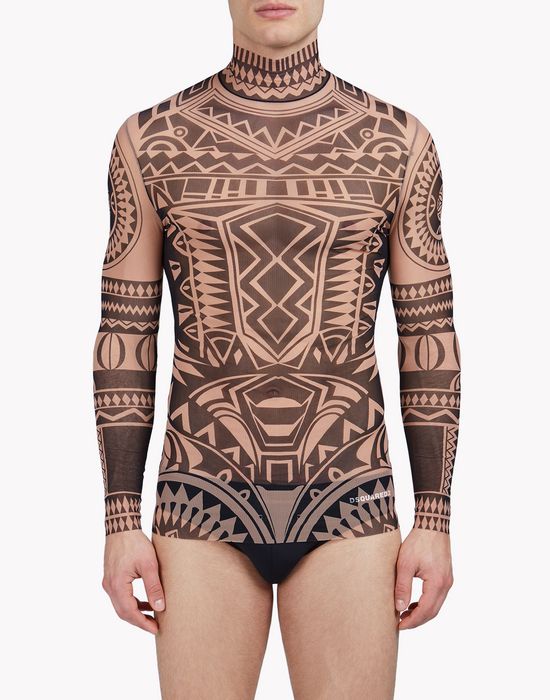 tattoo long sleeve underwear Man Dsquared2