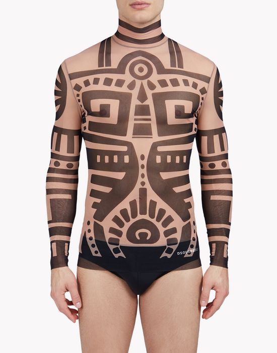 tattoo long sleeve underwear Man Dsquared2