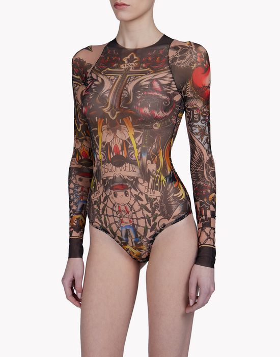 tattoo bodysuit underwear Woman Dsquared2