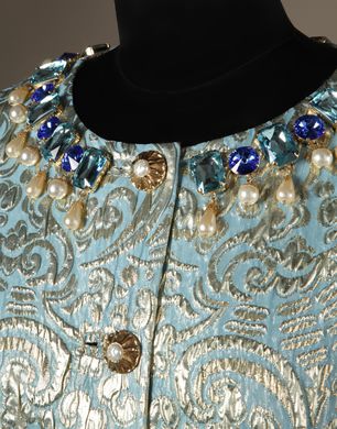 SHORT SLEEVE BROCADE JACKET - Women's suits - Dolce&Gabbana - Winter 2014 SHORT SLEEVE BROCADE JACKET - Women's suits - Dolce&Gabbana - Winter 2014