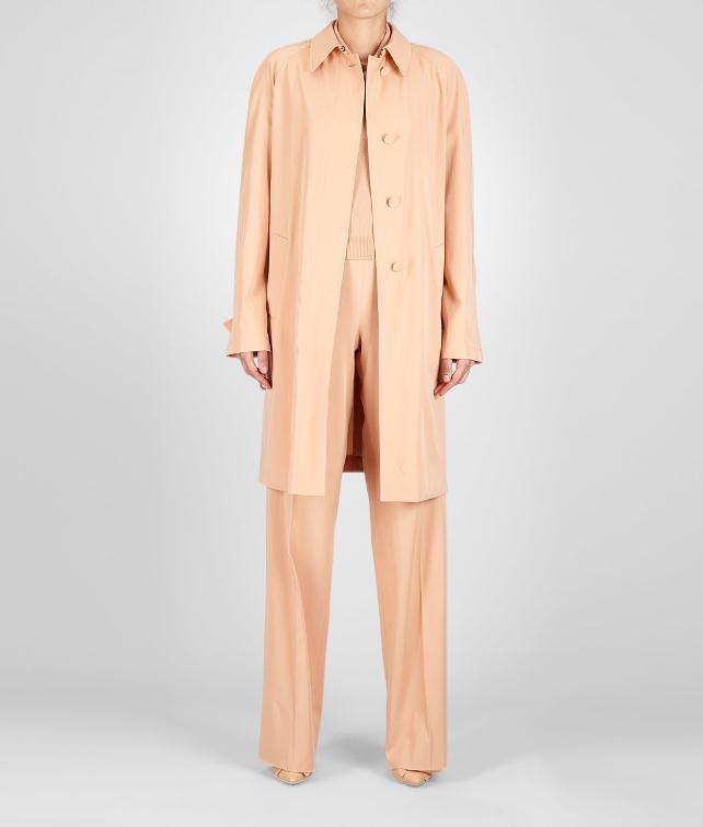 BOTTEGA VENETA Fluid Light Wool Gabardine Trench Coat or Jacket D fp