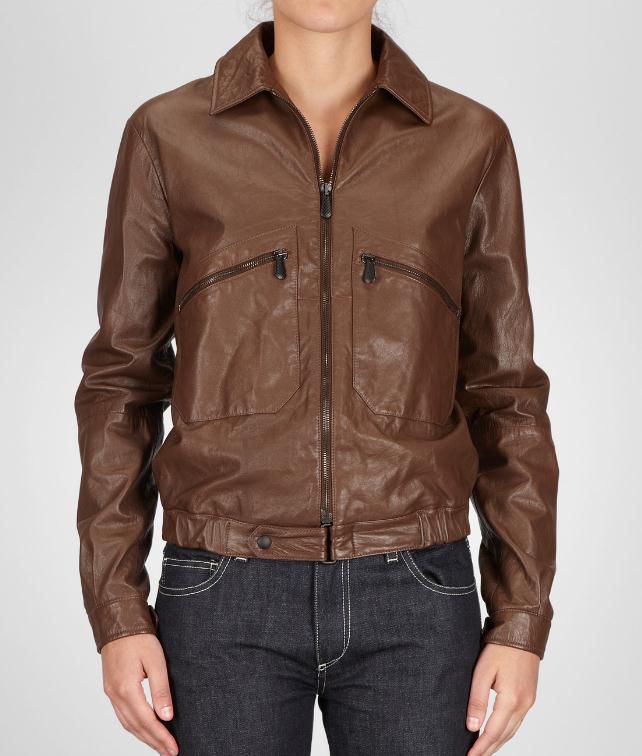BOTTEGA VENETA Soft Goatskin Leather Jacket Coat or Jacket D fp