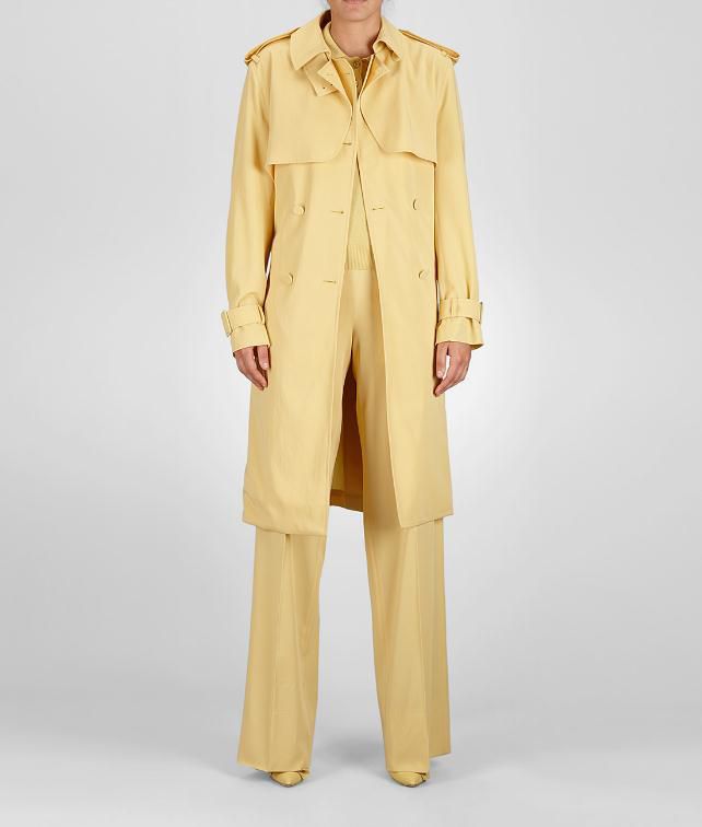 BOTTEGA VENETA Fluid Light Wool Gabardine Trench Coat or Jacket D fp