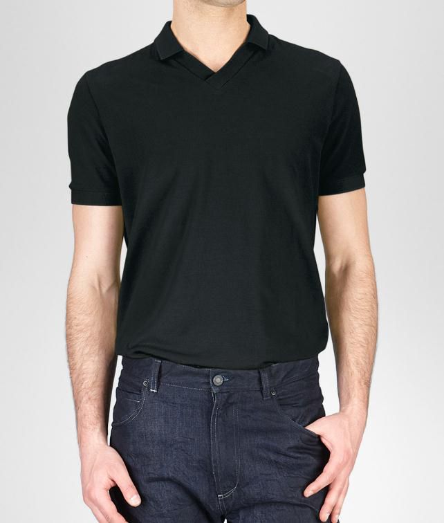 BOTTEGA VENETA Cotton Piqué Polo Shirt Tops, tees and shirts U fp