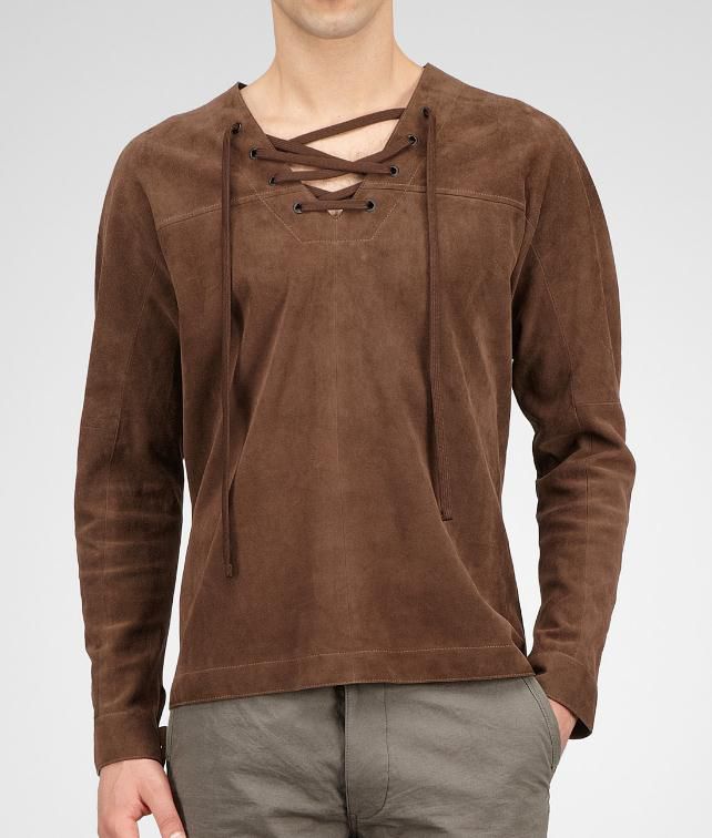 BOTTEGA VENETA Reindeer Suede Shirt Tops, tees and shirts U fp
