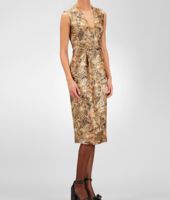Bottega Veneta® Kleid aus Lurex mit Nieten mit Jacquard-Muster Bottega Veneta® Kleid aus Lurex mit Nieten mit Jacquard-Muster