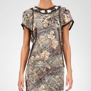 Silk Embroidered Necklace Scribble Floral Print Top - Sweater and top - BOTTEGA VENETA - PE13 - 3500