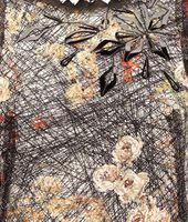 Bottega Veneta® Silk Embroidered Necklace Scribble Floral Print Top Bottega Veneta® Silk Embroidered Necklace Scribble Floral Print Top