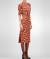 Bottega Veneta® Silk Embroidered Studded Marguerite Print Dress Bottega Veneta® Silk Embroidered Studded Marguerite Print Dress