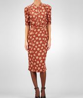 Bottega Veneta® Silk Embroidered Studded Marguerite Print Dress Bottega Veneta® Silk Embroidered Studded Marguerite Print Dress