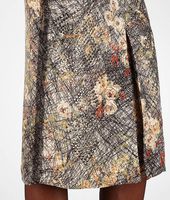 Bottega Veneta® Silk Embroidered Studded Scribble Floral Print Skirt Bottega Veneta® Silk Embroidered Studded Scribble Floral Print Skirt