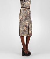 Bottega Veneta® Silk Embroidered Studded Scribble Floral Print Skirt Bottega Veneta® Silk Embroidered Studded Scribble Floral Print Skirt