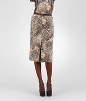Bottega Veneta® Silk Embroidered Studded Scribble Floral Print Skirt Bottega Veneta® Silk Embroidered Studded Scribble Floral Print Skirt