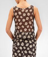 Bottega Veneta® Chiffon Fringed Marguerite Top Bottega Veneta® Chiffon Fringed Marguerite Top