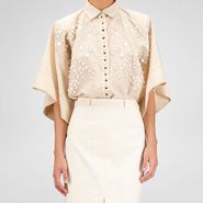 Polyester Embroidered Shirt - - BOTTEGA VENETA - PE13 - 4650