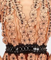 Bottega Veneta® Light Silk Studded Embroidered Flower Dress Bottega Veneta® Light Silk Studded Embroidered Flower Dress