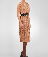 Bottega Veneta® Light Silk Studded Embroidered Flower Dress Bottega Veneta® Light Silk Studded Embroidered Flower Dress