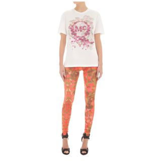 McQ, T-Shirt & Tank, Rose Petal McQ Logo Boyfriend T-shirt