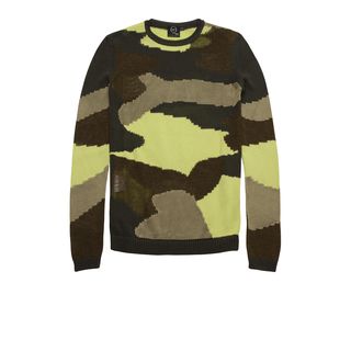 McQ, Knitwear, Neon Camouflage Knit Jumper