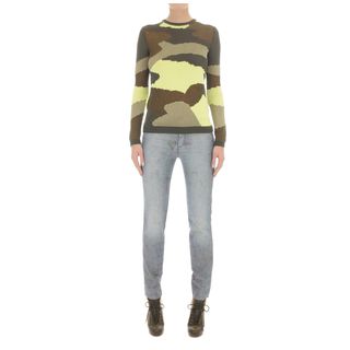 McQ, Knitwear, Neon Camouflage Knit Jumper