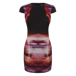 McQ, Dress, Lightening Cap Sleeve Dress