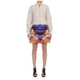 McQ, Jacket, Cropped Leather Bomber