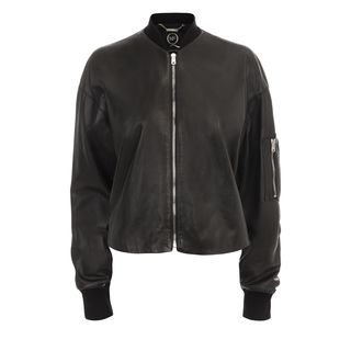 McQ, Jacket, Cropped Leather Bomber