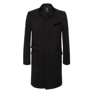 McQ, Coat, Jet Black Lux Aspect Oversized Coat