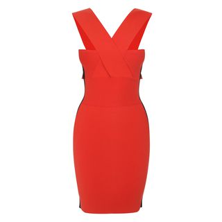 McQ, Dress, Contrast Bandage Knit Mini-Dress