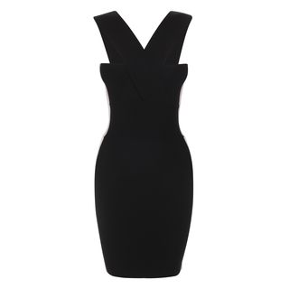 McQ, Dress, Contrast Bandage Knit Mini-Dress