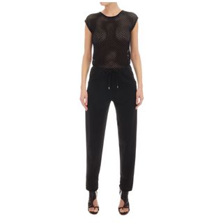 McQ, T-Shirt & Tank, Jet Black Mesh Tank