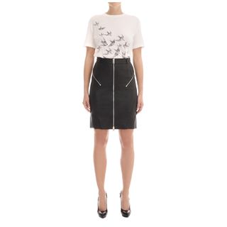 McQ, Skirt, Leather Zip Pencil Skirt