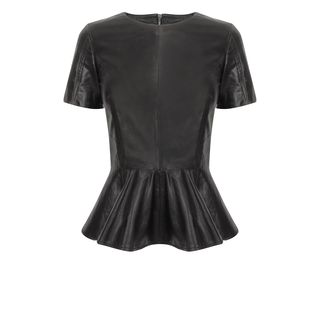 McQ, Top, Leather Peplum Top