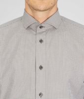 Bottega Veneta® Ardoise Micro Grid Cotton Dress Shirt Bottega Veneta® Ardoise Micro Grid Cotton Dress Shirt