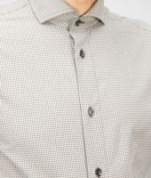 Bottega Veneta® Ardoise Micro Grid Cotton Dress Shirt Bottega Veneta® Ardoise Micro Grid Cotton Dress Shirt