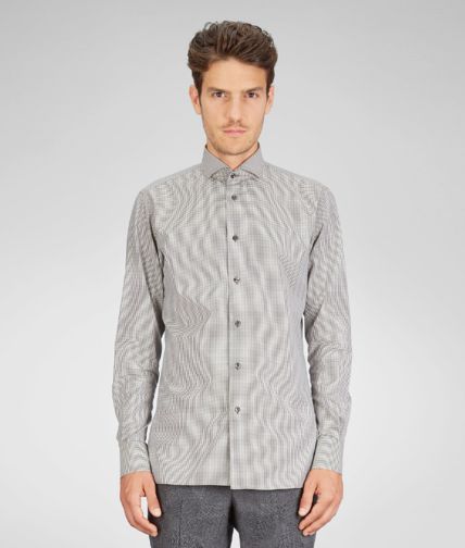 BOTTEGA VENETA - Micro Grid Cotton Dress Shirt
