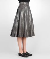 Bottega Veneta® Creased Shiny Lambskin Skirt Bottega Veneta® Creased Shiny Lambskin Skirt