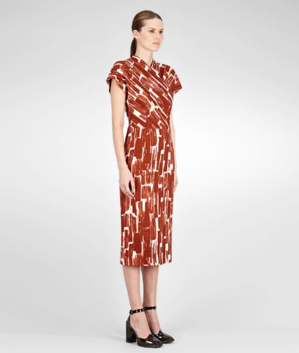 BOTTEGA VENETA - Crepe Brushes Print Dress