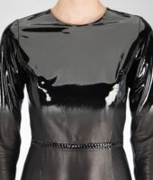 Bottega Veneta® Nero Glossed Lambskin Dress Bottega Veneta® Nero Glossed Lambskin Dress
