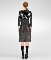 Bottega Veneta® Nero Glossed Lambskin Dress Bottega Veneta® Nero Glossed Lambskin Dress