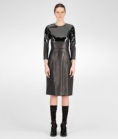 Bottega Veneta® Nero Glossed Lambskin Dress Bottega Veneta® Nero Glossed Lambskin Dress