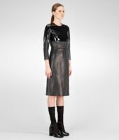 Bottega Veneta® Nero Glossed Lambskin Dress Bottega Veneta® Nero Glossed Lambskin Dress