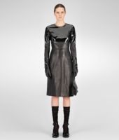 Bottega Veneta® Nero Glossed Lambskin Dress Bottega Veneta® Nero Glossed Lambskin Dress