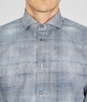 Bottega Veneta® Platre Prusse Multi Grid Cotton Dress Shirt Bottega Veneta® Platre Prusse Multi Grid Cotton Dress Shirt