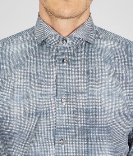 BOTTEGA VENETA - Multi Grid Cotton Dress Shirt