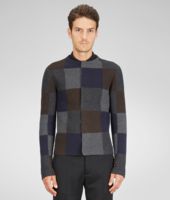 Bottega Veneta® Cardigan aus Wolle mit Patchwork Multicolor Bottega Veneta® Cardigan aus Wolle mit Patchwork Multicolor