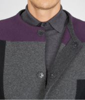 Bottega Veneta® Multicolor Patchwork Wool Cardigan Bottega Veneta® Multicolor Patchwork Wool Cardigan