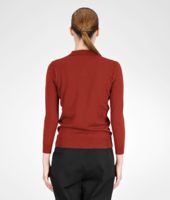 Bottega Veneta® Brique Soft Cashmere Polo Sweater Bottega Veneta® Brique Soft Cashmere Polo Sweater