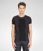 Bottega Veneta® Ardoise Nero Light Cotton Merinos Wool T-Shirt Bottega Veneta® Ardoise Nero Light Cotton Merinos Wool T-Shirt