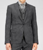 Bottega Veneta® Jacke aus Optical Wool und Flannel Anthracite und Nero Bottega Veneta® Jacke aus Optical Wool und Flannel Anthracite und Nero